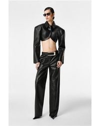 REVOLVE LOS ANGELES - Agnes Cropped Leather Jacket - Lyst
