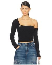 Blumarine - One-Shoulder Knit Sweater - Lyst