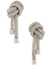 Area - Crystal Knot Earrings - Lyst