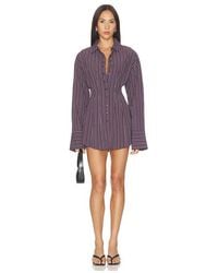 ALL THE WAYS - Charitie Button Up Mini Dress - Lyst