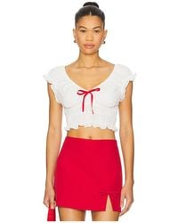 MORE TO COME - Maria Ruched Top - Lyst