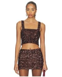 SNDY'S - Asher Sequin Crop Top - Lyst