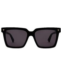 Bottega Veneta - Triangle Stud Square Sunglasses - Lyst