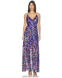 Saloni - Ani Long Dress - Lyst