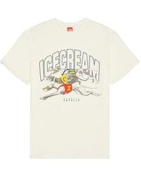 ICECREAM - Camiseta De Gran Tamaño The Race En Color Crema Talla En - Lyst