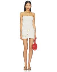 Asta Resort - Gisele Mini Embroidered Dress - Lyst