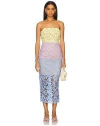MILLY - Kait Trois Multi Color Lace Dress - Lyst