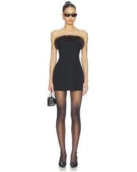 Mimchik - Faux Fur Trimmed Gumdrop Dress - Lyst