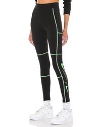 Nike Леггинсы Nsw Swoosh В Цвете Black & Poison Green - Черный