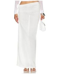 Lioness - Falda Soul Mate Maxi En Color Blanco Talla En - Lyst