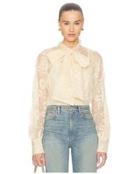 Zimmermann - Valiant Lace Pussybow Blouse - Lyst
