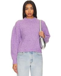 525 - Fass Boucle Puff Sleeve Pullover Sweater - Lyst