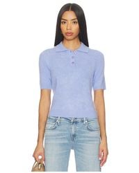 Autumn Cashmere - Polo Liso Corto De Manga Corta En Color Bebe Azul Talla (También En Xs, S) - Lyst