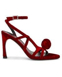 ROTATE BIRGER CHRISTENSEN - High Heel Velvet Sandal - Lyst