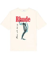 Rhude - God Help Me Tee In Vintage White シャツ - Lyst