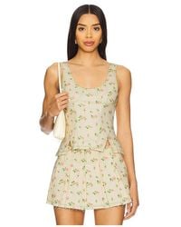 YUHAN WANG - Top Corsé En Color Crema Talla (También En M, S, Xl) - Lyst