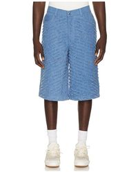 Pas Une Marque - Cut Through Denim Shorts - Lyst