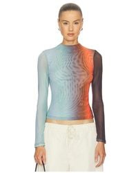 ROAME. - Evie Mesh Long Sleeve Top - Lyst