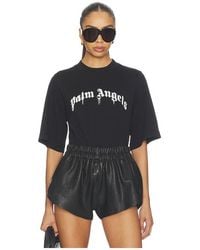 Palm Angels - Curved Logo Boxy Tee - Lyst