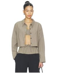 Matthew Bruch - Cropped Oversized Button Down Top - Lyst