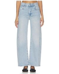 PAIGE - Arellia Skimmer Barrel Jeans - Lyst