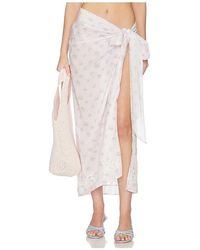 LoveShackFancy - Emabella Pareo Skirt - Lyst