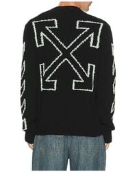 Off-White c/o Virgil Abloh - Fuzzy Knit Crew Neck Sweater - Lyst
