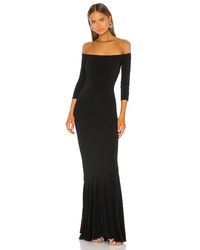 Norma Kamali - Schulterfreies Kleid Mit Schwalbenschwanz - Lyst