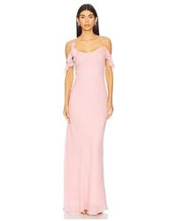 Self-Portrait - Georgette Flower Maxi Dress - Lyst