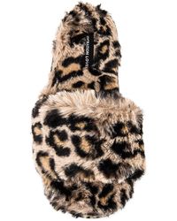 Generation Love Nylah Leopard Vegan Fur Slides - Brown