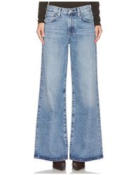 Agolde - Low-Rise Baggy Flare Jeans - Lyst