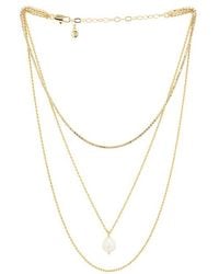 Ettika - Layered Pearl Pendant Necklace - Lyst