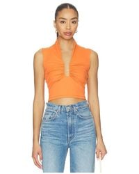 Susana Monaco - Square Gathered Sleeveless Top - Lyst