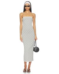 ROWEN ROSE - Polka Dots Bustier Dress - Lyst
