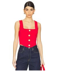 L'Agence - 'Agence Saga Knit Corset Top - Lyst