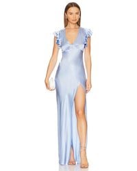 Amanda Uprichard - Vestido Largo Cecelia En Color Bebe Azul Talla (También En Xs, M) - Lyst