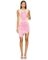 Ph5 - Hazel Denim Print Mini Dress - Lyst