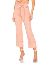 Lovers + Friends Брюки Annette В Цвете Цвет Загара - Nude. Размер L (также В S,xl). - Розовый