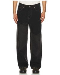 Pleasures - Grid Embroidered Baggy Jeans - Lyst
