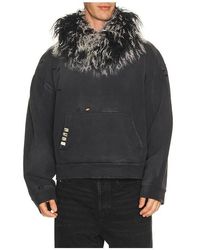 Strike Oil - Thrashed Sweatshirt With Detachable Hood - Lyst