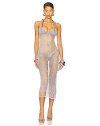 Lovers + Friends - Katja Beaded Crochet Midi Dress - Lyst