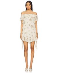 Aniye By - Vestido Con Volantes Lily En Color Ivory Talla En - Lyst
