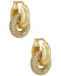 Luv Aj - Pave Interlock Hoops - Lyst