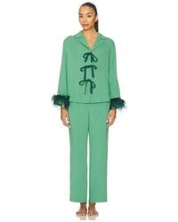 Sleeper - The Bow Pajama Set With Detachable Feathers - Lyst