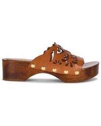 FARM Rio - Lace Leather Clog - Lyst