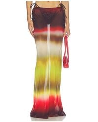 Runaway the Label - Cyrus Low Waist Sheer Maxi Skirt - Lyst