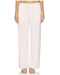 Barefoot Dreams - Pointelle Rib Pant With Scallop Trim - Lyst