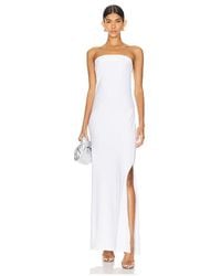 Norma Kamali - Strapless Tailored Side Slit Gown - Lyst