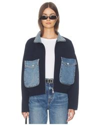 Blank NYC - Denim Track Jacket - Lyst