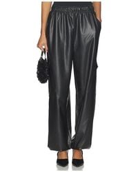 LAPOINTE - Textured Faux Leather Jogger en Black - Lyst